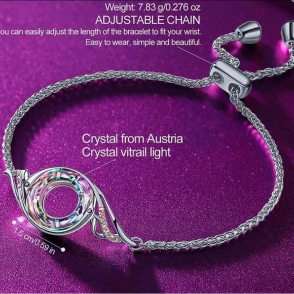 NIB Kate Lynn Rise From the Ashes Phoenix Bracelet Made w/ Austrian Crystals - Picture 2 of 3